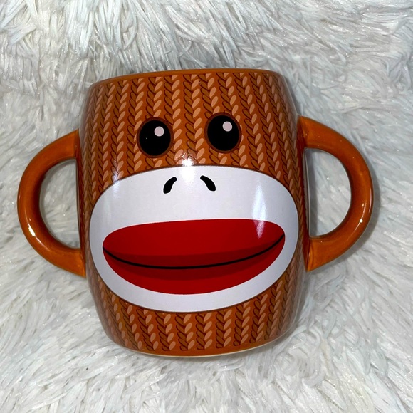 galerie Other - Galerie Brown Sock Monkey Double Handled Coffee Mug Cup